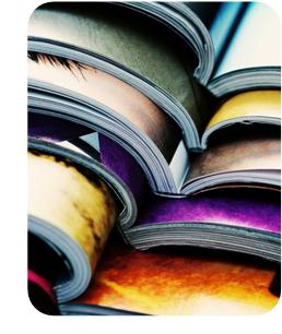 Downloadable Magazines-Staggered Stack of Magazines-copyrighted image/Fotolia.com